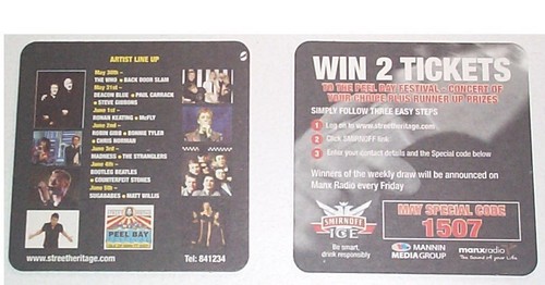 Beermats isle man 2007 - isle,